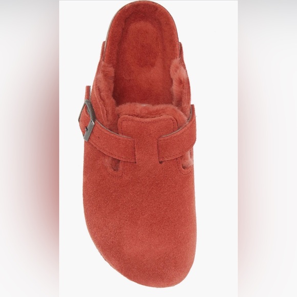 Birkenstock Boston Shearling Lined Clog (Women) - Sienna Red - 38 EU / 7-7.5US - Picture 3 of 9